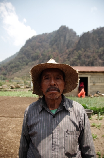 Don Pablo siembra cebollas y otras hortalizas que son su principal fuente de ingresos y trabajo, en Zúnil Quetzaltenango